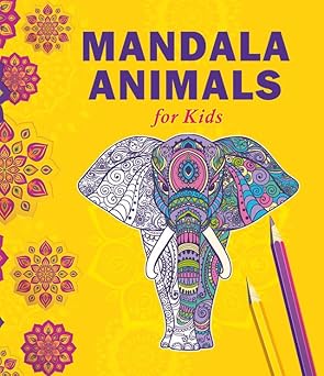 Mandala Art Animals Coloring Book For Kids | 30 Wildlife Jungle Animal Mandala Designs To Enhance Art Coloring, Drawing & Focus | High Quality Premium Paper | Perfect Gift For Children & Teens-Namaskar Kids