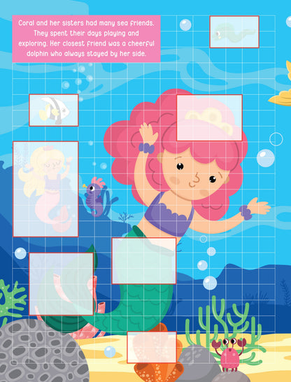 Dreamland Publications Pixel Sticker Activity Book: Curious Mermaid – Over 1,400 Stickers for Kids Age 4+ | Underwater Pixel Art, Sticker Puzzles