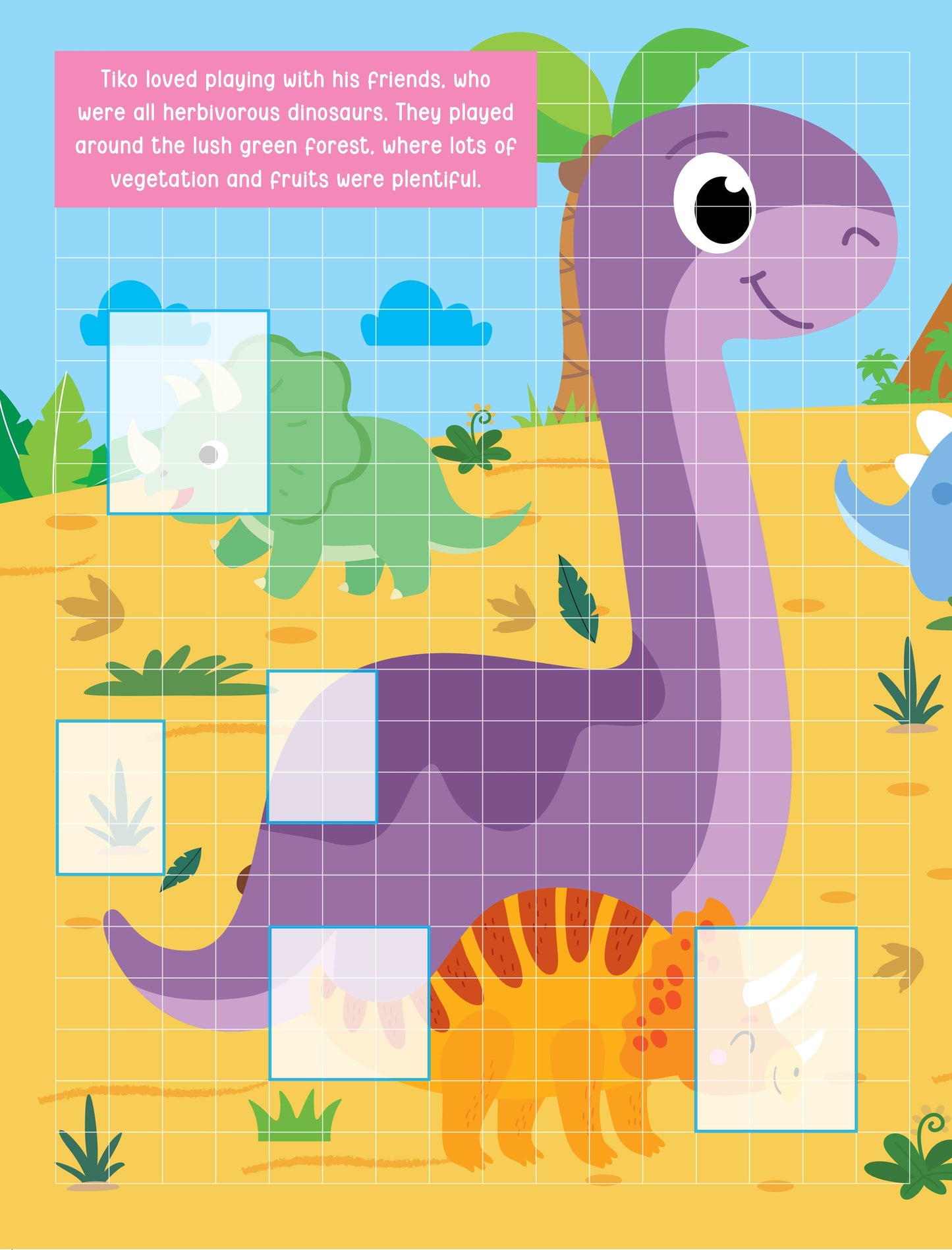 Dreamland Publications Pixel Sticker Activity Book: Tiko and The Lost T-Rex – Over 1,400 Stickers for Kids Age 4+ | Dinosaur Adventure with Pixel Art