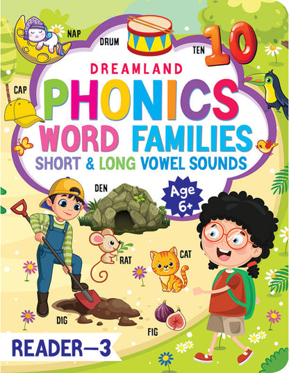 Dreamland Phonics Reader - 3 (Word Families Short and Long Vowel Sounds) Age 6+
