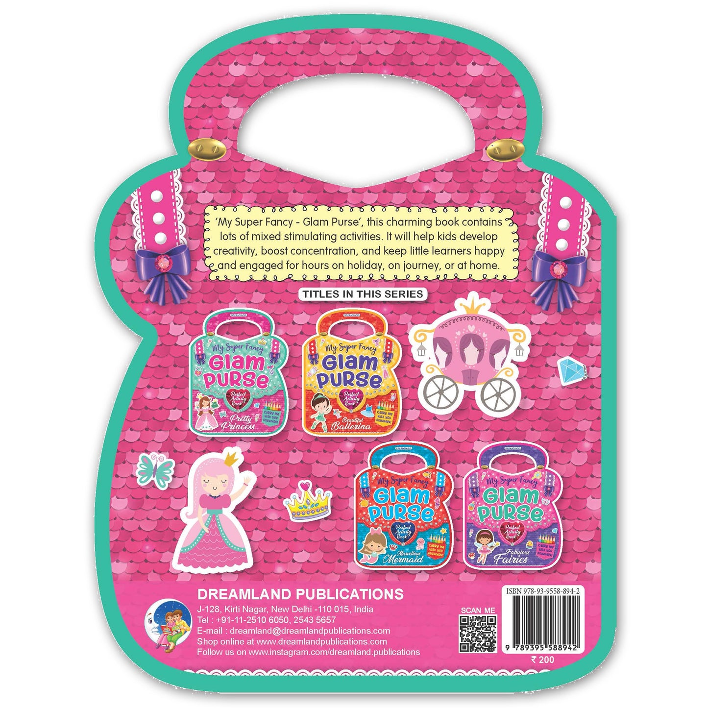 Dreamland Publications My Super Fancy Glam Purse - Pretty Princess : Children's Interactive & Activity Book