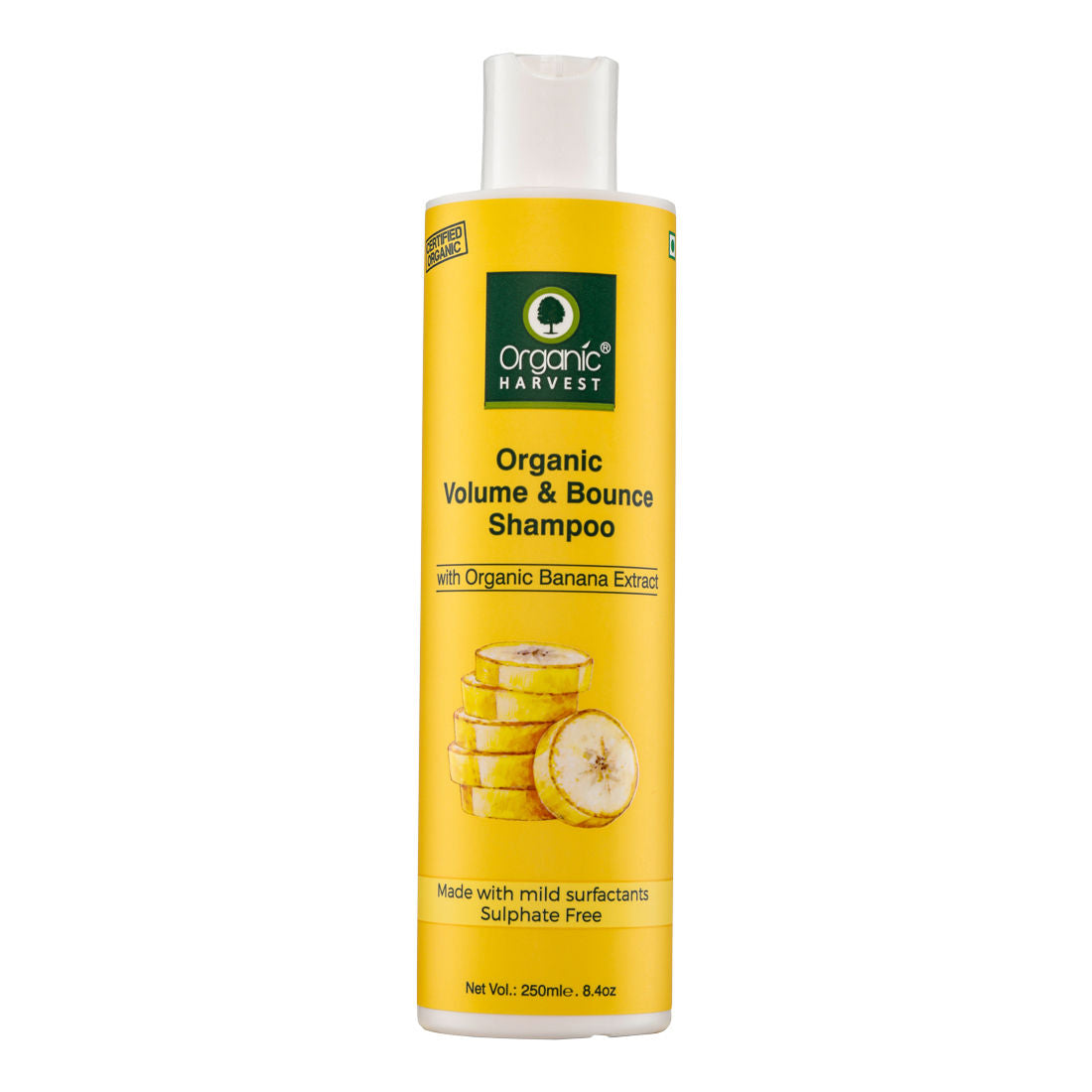 Organic Harvest Organic Volume & Bounce Shampoo With Organic Banana Extract - 250 ml