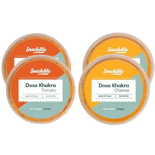 Snackible Crispy Cheese & Tomato Dosa Khakhra Combo