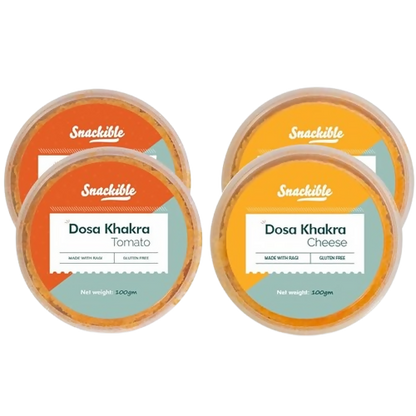 Snackible Crispy Cheese & Tomato Dosa Khakhra Combo