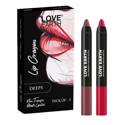 Love Earth Lip Crayon Non-Transfer Lipstick - Deeps