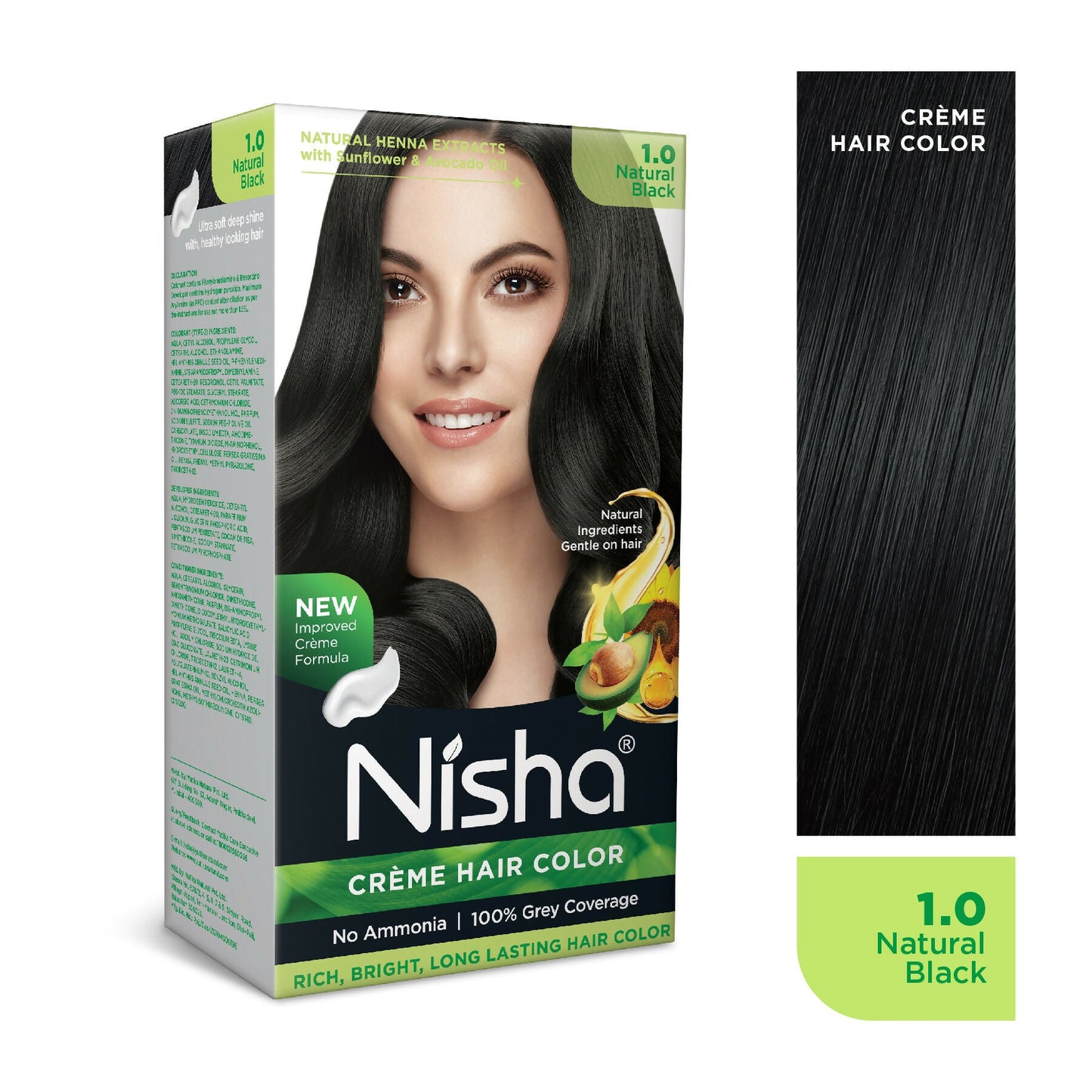 Nisha Creme Hair Color for Women - Natural Black
