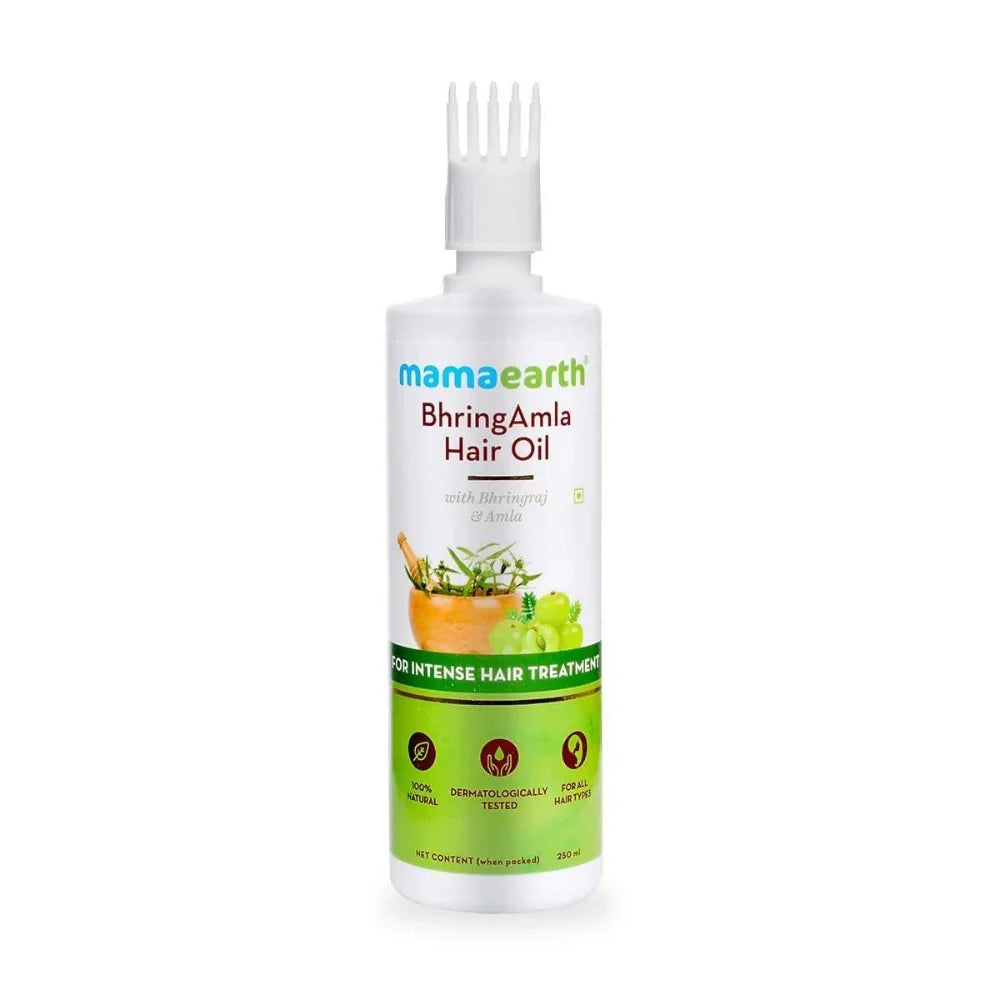 Mamaearth BhringAmla Hair Oil with Bhringraj and Amla for Intense Hair Treatment - 250ml