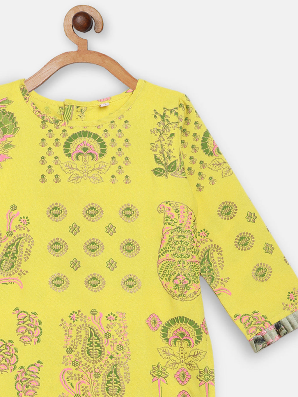 Ahalyaa Yellow Viscose Rayon Straight Kurta Sets