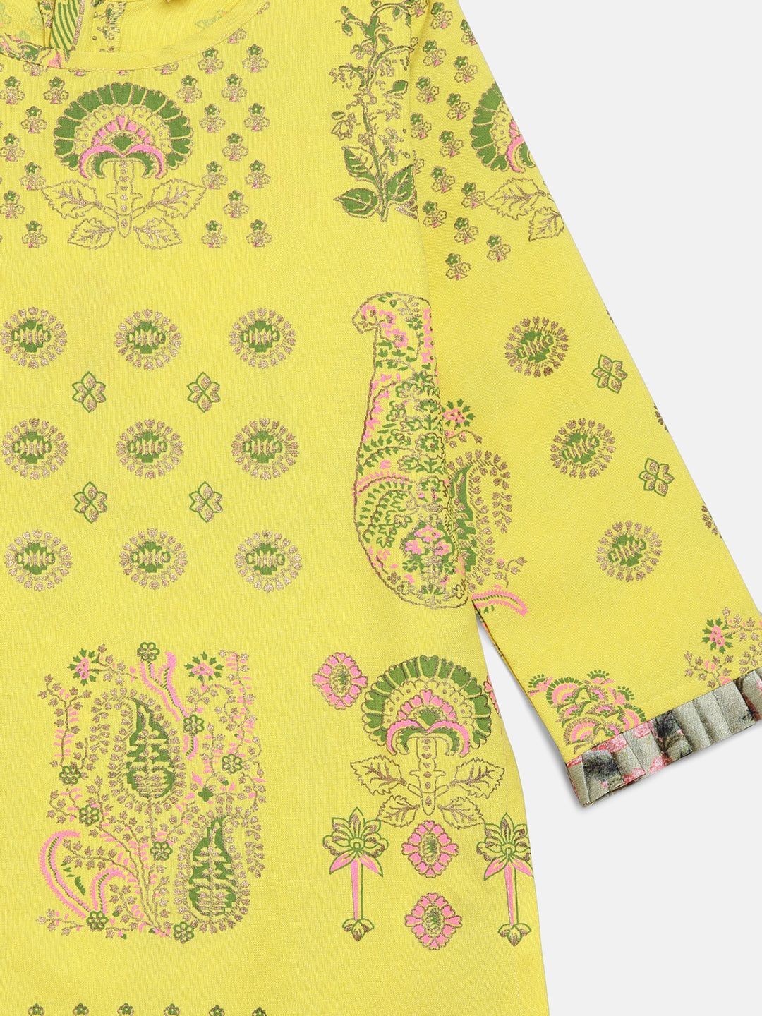 Ahalyaa Yellow Viscose Rayon Straight Kurta Sets