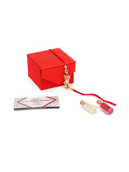 Designer kundan Rakhi - Ruby Raang
