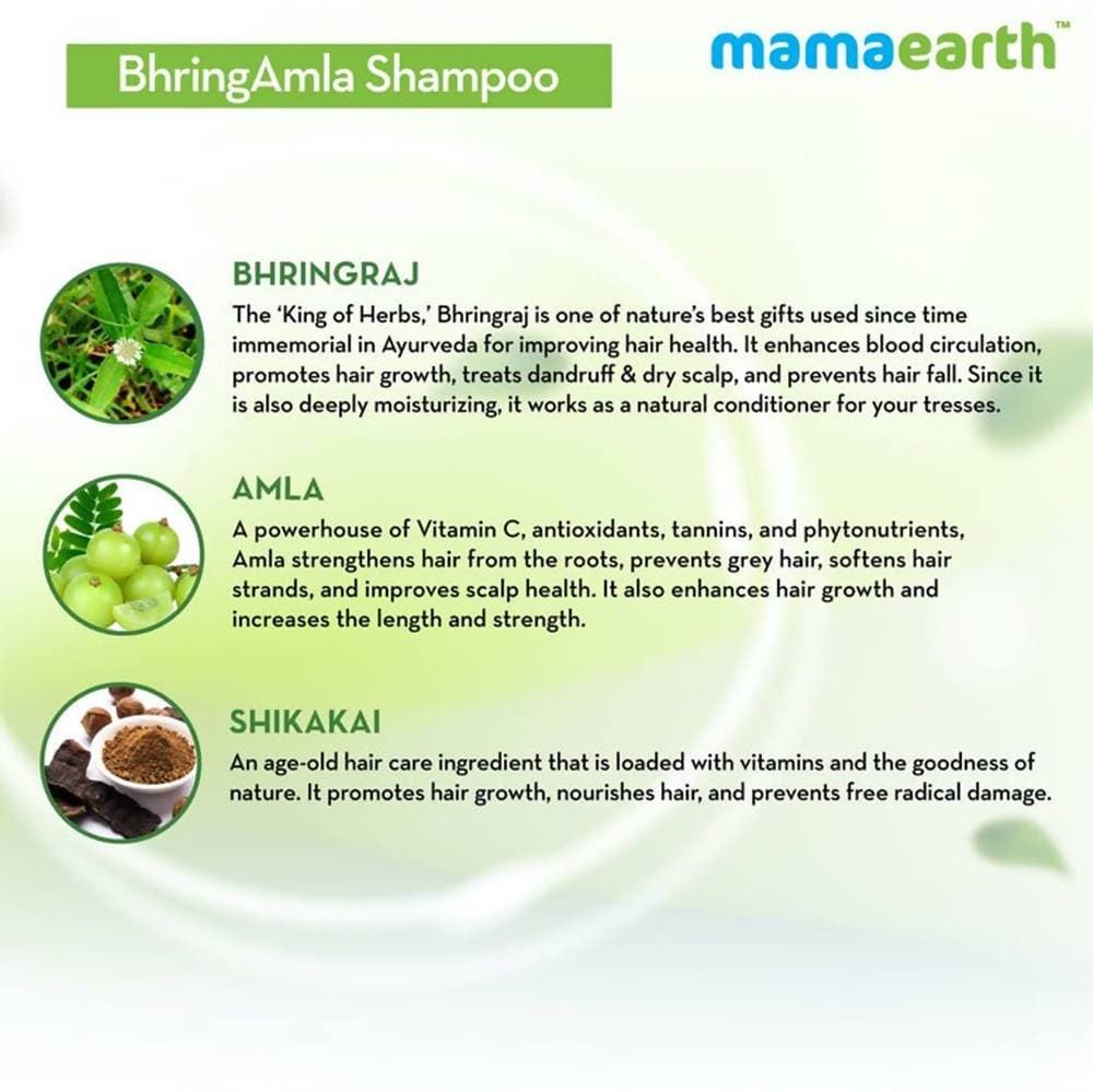 Mamaearth BhringAmla Shampoo with Bhringraj and Amla - 250ml