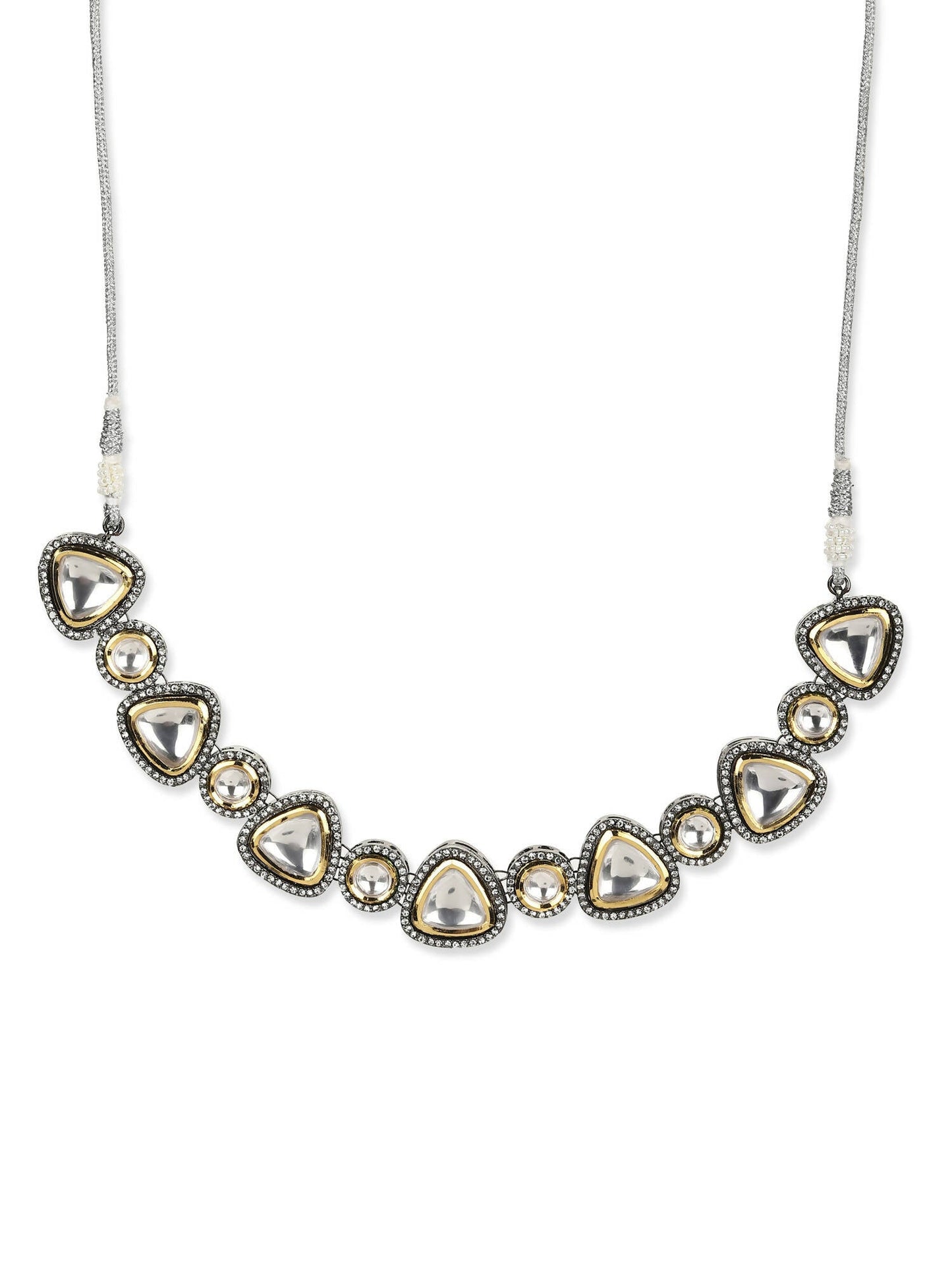 Women's Rhodium-Plated Necklace - Ruby Raang
