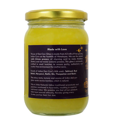 Jivika Naturals A2 Desi Cow Ghee | 100% Desi Gir Cow Ghee | A2 Milk Certified Ghee