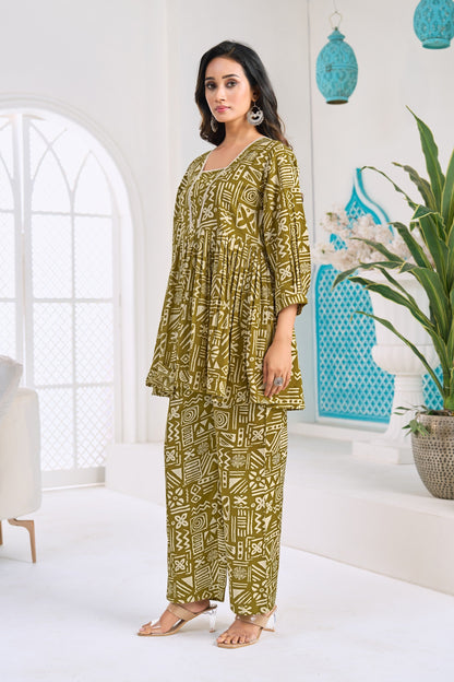 Anaita Yellow Stylish Readymade Co-Ords Set