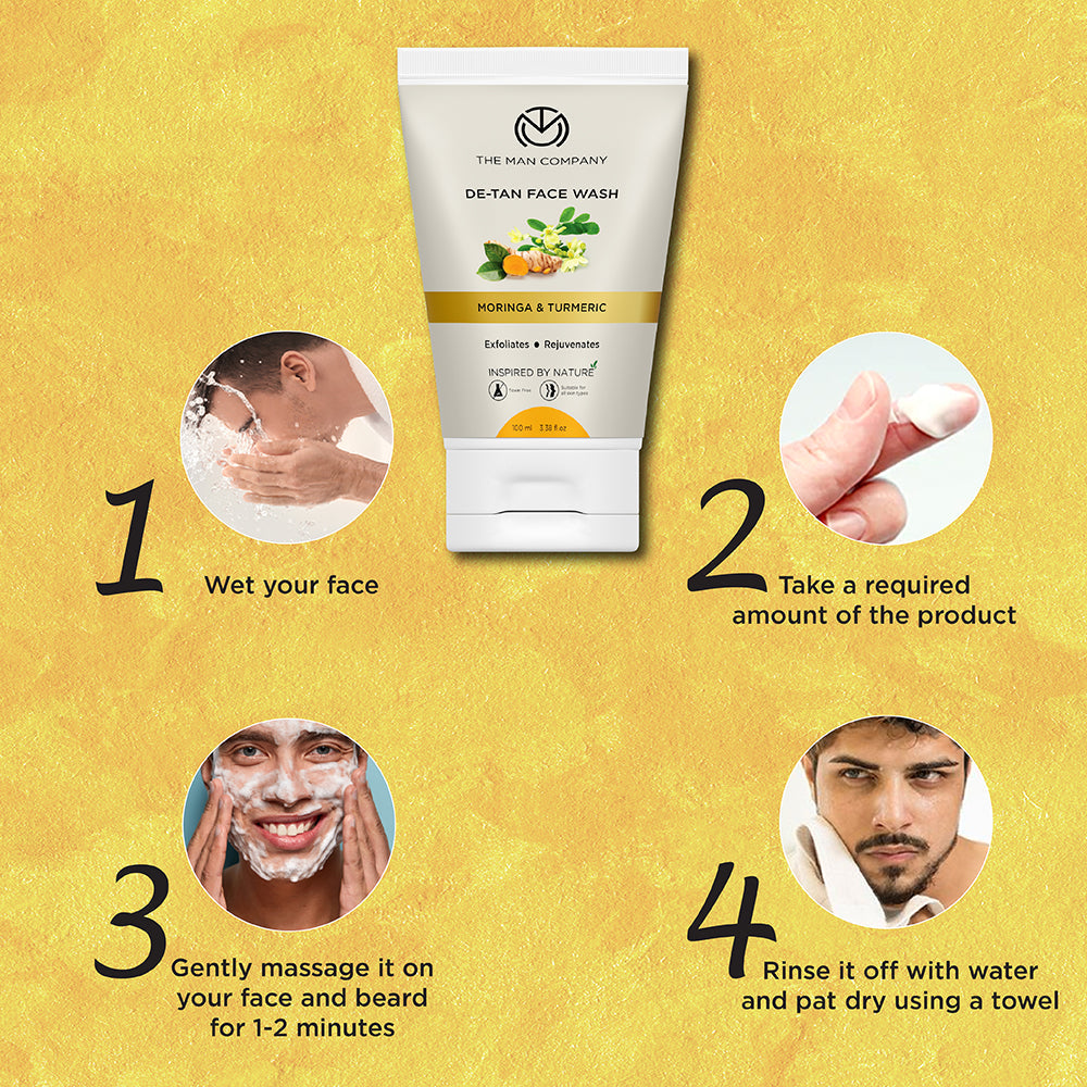 The Man Company De-Tan Face Wash Moringa & Turmeric - 100 ml