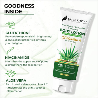 Dr.Sakhiya Body Lotion With Glutathione, Niacinamide & Aloe Vera