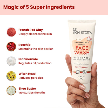 The Skin Story French Clay Pimple Oil Control Face Wash