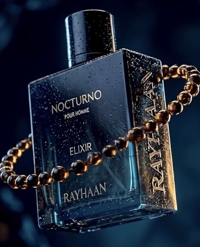 RAYHAAN Nocturno Elixir Pour Homme Eau De Parfum, Woody Amber Scent, Extrait De Parfum, Spray, Long-Lasting
