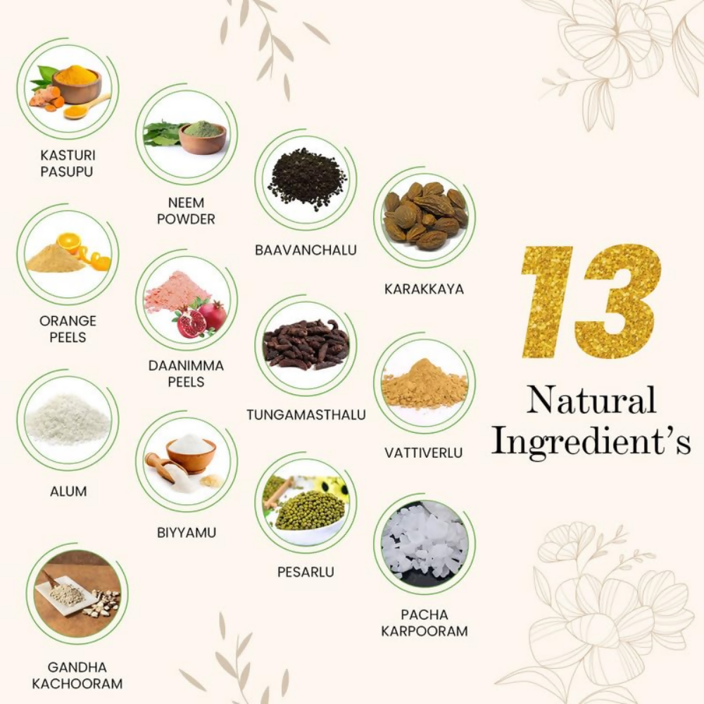 Anuhya Herbal Bath Natural Sunnipindi Powder