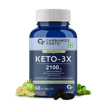 Carbamide Forte Keto-3X Fat Burner Tablets with Garcinia