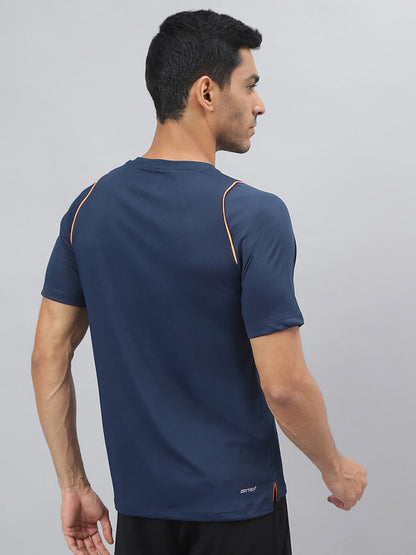 Alcis Round Neck Slim Fit Anti-Static T-Shirt