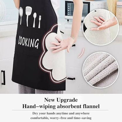 Klimet Waterproof Kitchen Apron For Women-Black