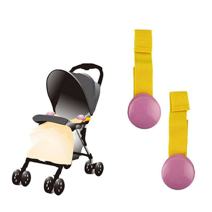 Safe-O-Kid Baby Stroller Clip, Glossy Blanket Clip Stroller, Pram/Buggy Accessories For Baby, Pink