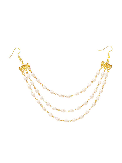 Ruby Raang Gold Pearl Hair Jewelry