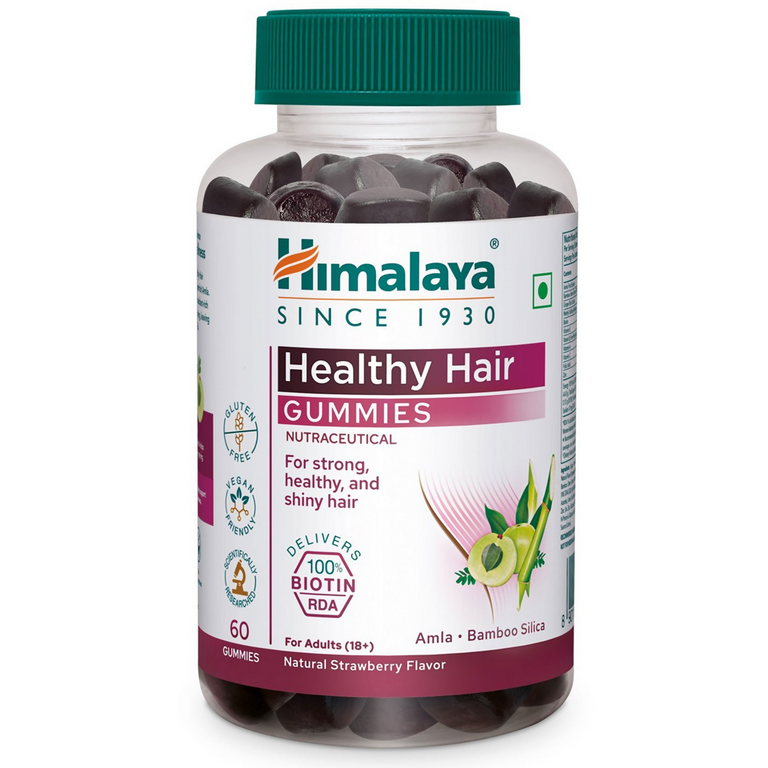 Himalaya Herbals Healthy Hair Gummies | Biotin & Herbal Blend | Daily Wellness Support