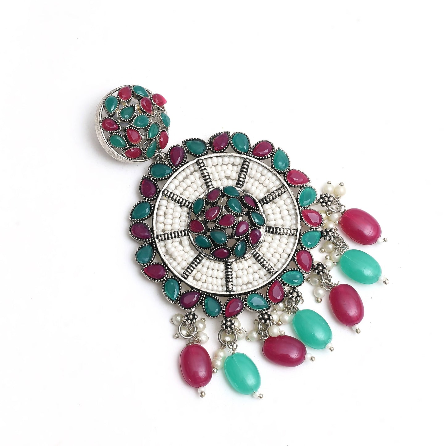 Mominos Fashion Johar Kamal Traditional Kundan & Pearls Earrings