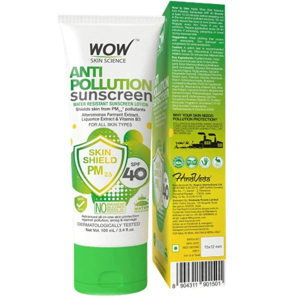 Wow Skin Science Anti Pollution Sunscreen Lotion - 100 ml