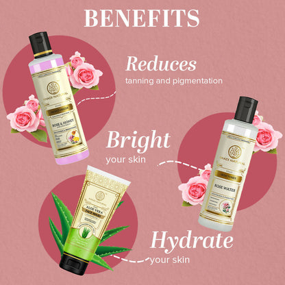 Khadi Natural Glowing Skin Combo - Wash, Tone & Moisturize