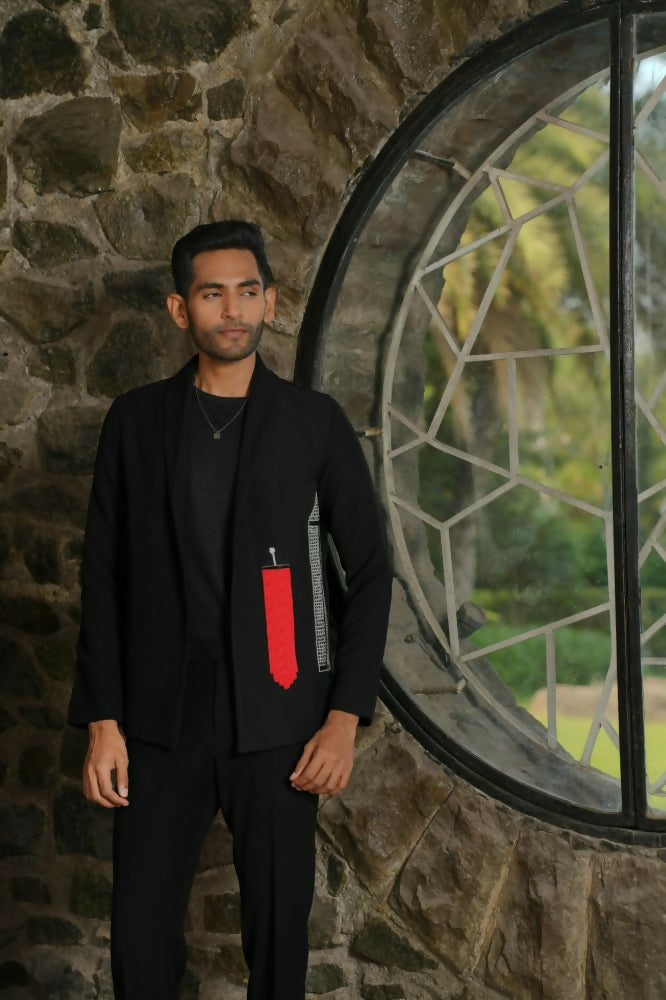 Statement Embroidered Black Co-Ord Set by Hilo Design