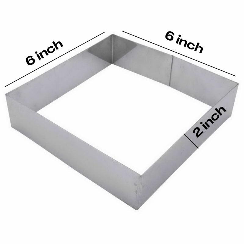 Stainless Squared Shaped Steel Cake Ring | Multiple Sizes