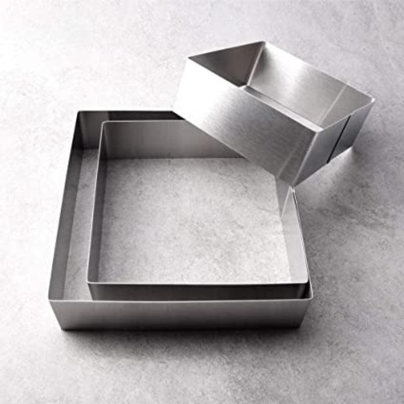 Stainless Squared Shaped Steel Cake Ring | Multiple Sizes