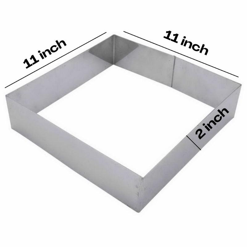 Stainless Squared Shaped Steel Cake Ring | Multiple Sizes