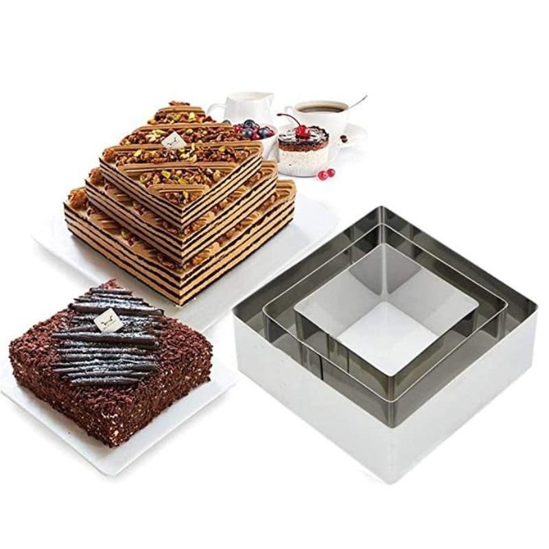 Stainless Squared Shaped Steel Cake Ring | Multiple Sizes
