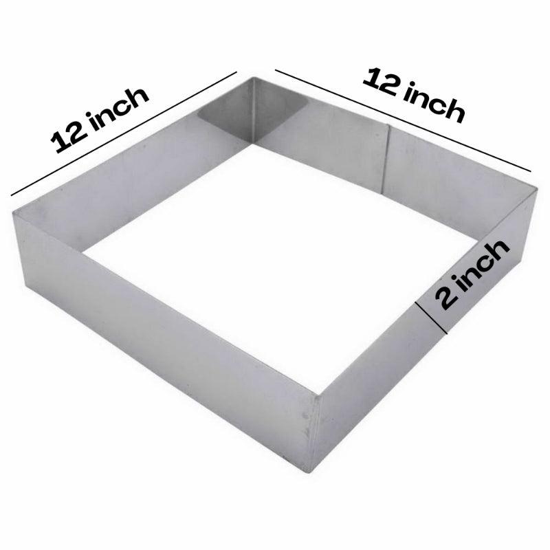 Stainless Squared Shaped Steel Cake Ring | Multiple Sizes