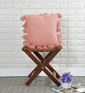 Homadorn Luxury Cotton Handmade Decorative Boho Throw Pillow Covers Colour Peach