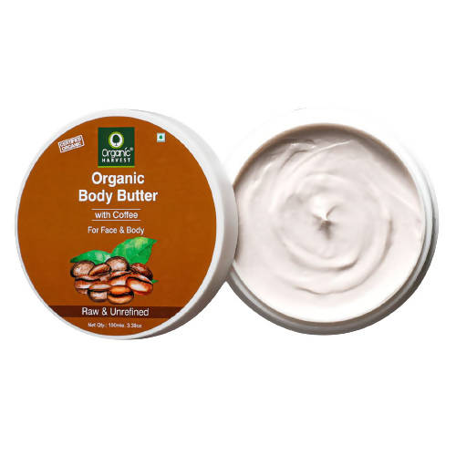 Organic Harvest Organic Body Butter With Coffee For Face & Body - 100 gms