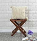 Homadorn Luxury Cotton Handmade Decorative Boho Throw Tufted Pillow Covers Off White