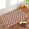 Homadorn Handmade Sustainable Printed Modern Dhurrie/Rugs/Carpet Colour Green