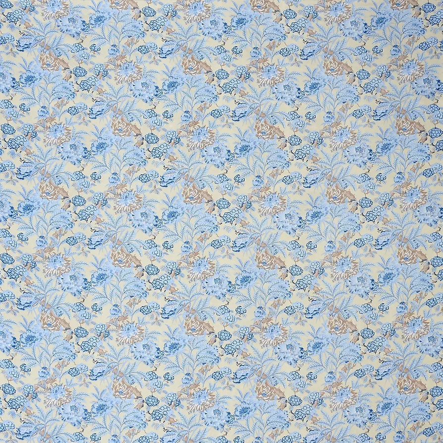 Homefab India 160 TC Glace Cotton Double BedSheet with 2 Pillow Covers Light Blue Floral