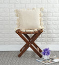 Homadorn Luxury Cotton Handmade Decorative Boho Throw Pillow Covers Colour Off White