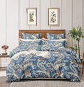 The Home Style Cotton Feel Glace Cotton Elastic Fitted Printed King Size Double Bed Bedsheet With 2 Pillow Cover,300 TC Ash Berry Abstract