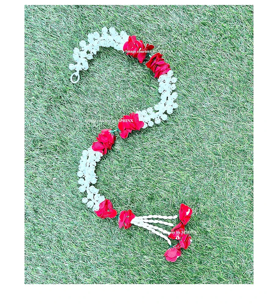 Artificial Jasmine and Roses Door Toran Triple  line with Clustered/tassle Strings