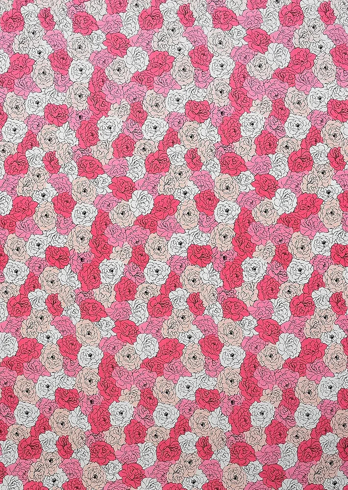 Homefab India 160 TC Glace Cotton Single BedSheet with 1 Pillow Cover Pink Floral