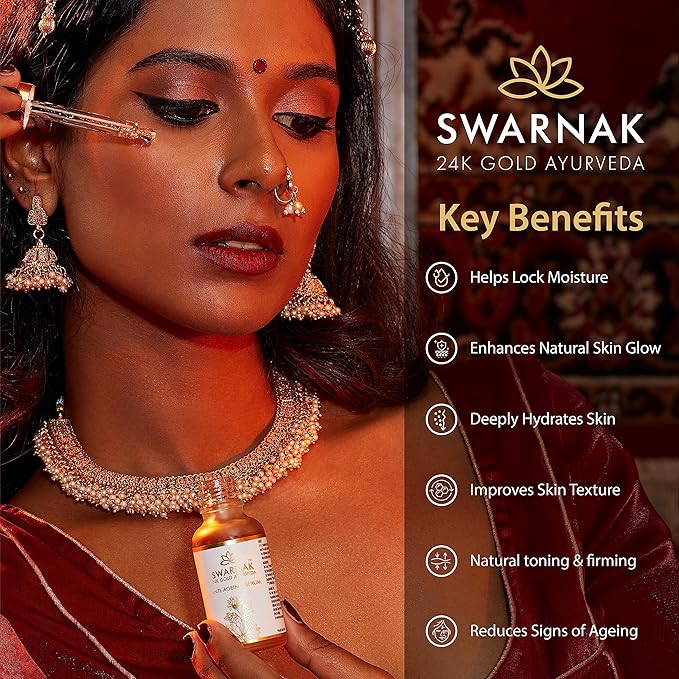 Swarnak Anti-Ageing, 24K Gold Ayurveda Face Serum