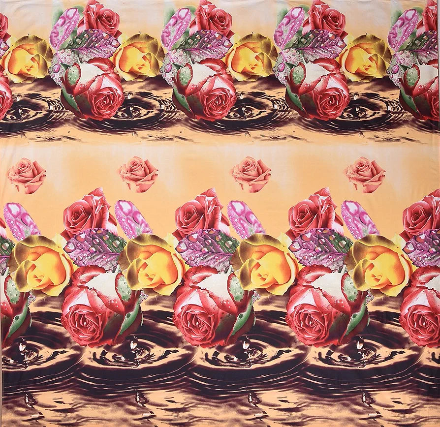 Homefab India 160 TC Polycotton Double Bedsheet with 2 Pillow Covers Floral Mulitcolor8