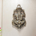 KridayKraft Metal Nazar Battu With Naag Ganesha for Evil Eye Protection Mask Grey Medium
